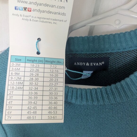 Andy & Evan Sloth Sweater Boys 4T- New - Picture 4 of 5